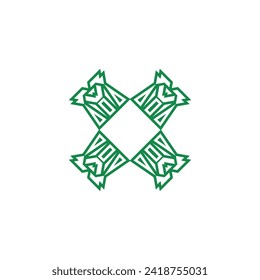 Letter x logo design concept template vector