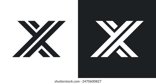 Letter X logo design with creative concept. Premium Vector