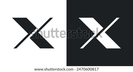Letter X logo design with creative concept. Premium Vector