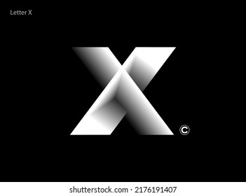 The letter x logo design exploration for brand identity or business. Vector, 2022-2023