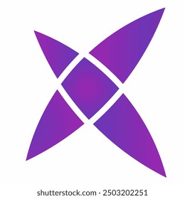 Letter x logo design. Flat vector illustration.