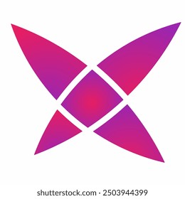Letra x diseño de logotipo. Ilustración vectorial plana.