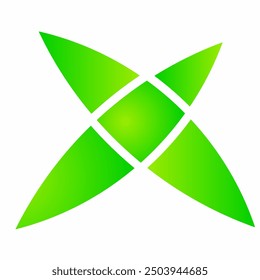Letra x diseño de logotipo. Ilustración vectorial plana.