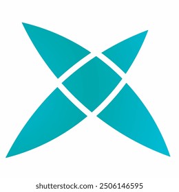 Letter x logo design. Flat vector illustration.