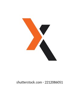 Letter X logo design with next concept. X logo design