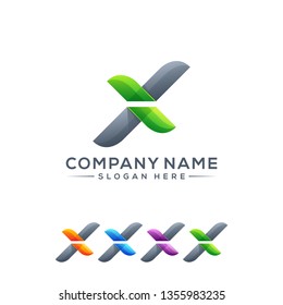 letter x logo design ready to use