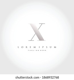 Letter X logo design template elements