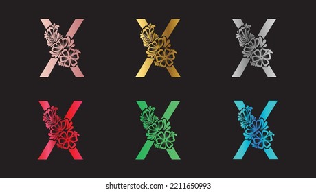 Letter X logo design template. Creative modern trendy y typography and colorful gradient