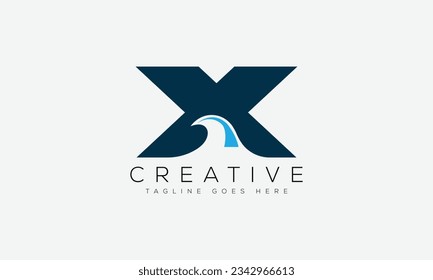 Ilustración vectorial de la plantilla de diseño del logotipo de la letra X.