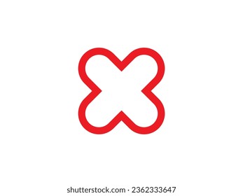 Letter X Logo Design Template Illustration.