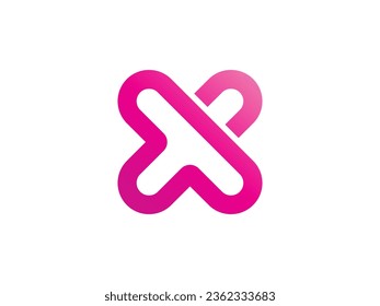 Letter X Logo Design Template Illustration.