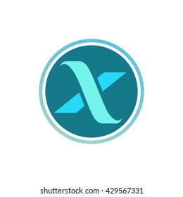Letter X logo design template.