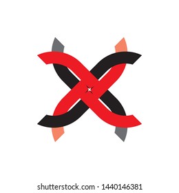 Letter X logo design vector