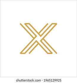 letter X logo design vector sign