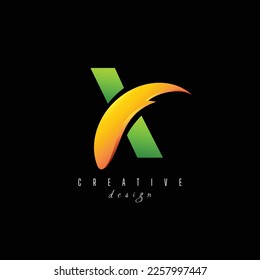 Vector de diseño de logotipo de carta X con líneas de esparadrapo azul púrpura curvadas y aspecto creativo. Ilustración Elegante del logotipo inicial moderno X Icono Idea Vector Ilustración