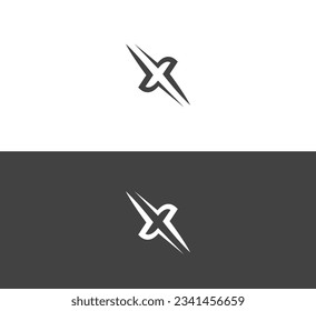 Plantilla vectorial de diseño de logotipo de carta X. Icono de concepto de logotipo de monograma.