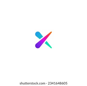 Letter X Logo Design vector template. Monogram Logotype concept icon.