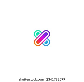 Letter X Logo Design vector template. Monogram Logotype concept icon.