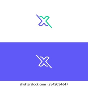 Letter X Logo Design vector template. Monogram Logotype concept icon.