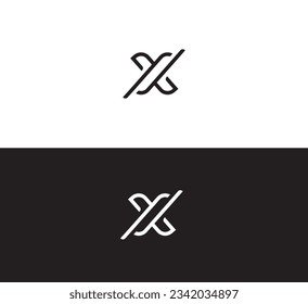 Plantilla vectorial de diseño de logotipo de carta X. Icono de concepto de logotipo de monograma.