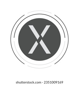 letter x logo design vector