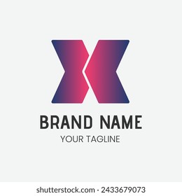 Letter X Logo Design vector template. Monogram modern Logotype concept icon. vector