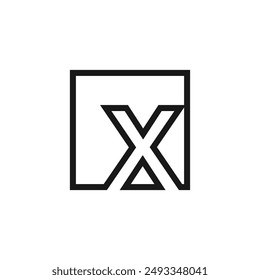 Letter X logo design vector with universal form and creative idea icon