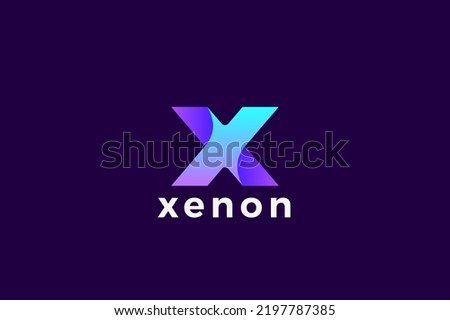 Letter X Logo Design vector template. Monogram Logotype concept icon.