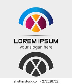 Letter X Logo Design.Creative Symbol of letter X
