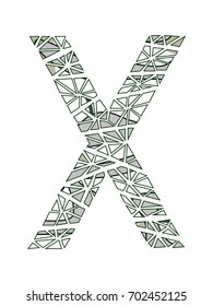 Letter X logo flower design.
