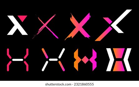 Letter X logo. Font style, vector design template elements for your application or corporate identity