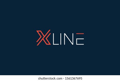 Letter X logo is formed with simple and modern lines