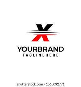 Letter X logo graphic elegant and unique sliced design template Vector