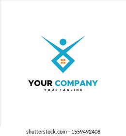 Letter X Logo Home modern Logo icon monogram design. Vector graphic design template element