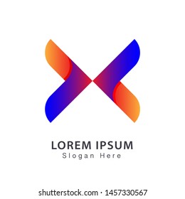 Letter X logo icon design template elements