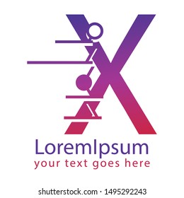 Letter X logo icon design template elements