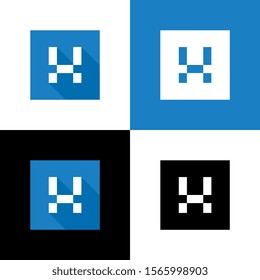 Letter X logo icon design, flat design style illustration - Vector