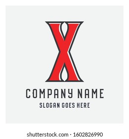 Letter X logo icon design template elements