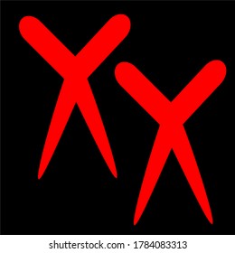 Letter x logo icon design template elements - vector sign. Business card templates.