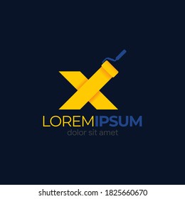 Letter X logo icon design template element, Emblem, Concept logo design.