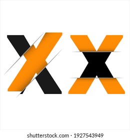 Letter X logo icon design template elements