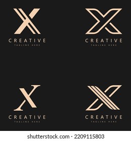 Letter X logo icon design template elements