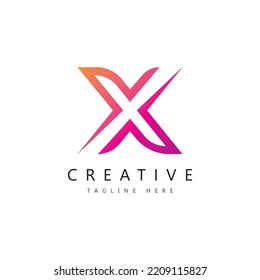 Letter X logo icon design template elements