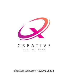 Letter X logo icon design template elements