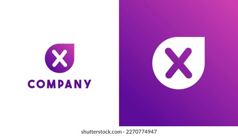 Letter X logo icon design template elements for your application or corporate identity.