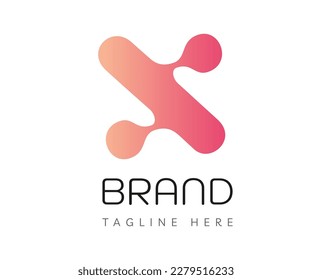 Design-Vorlagenelemente des Letter X-Logos. Für Logos für Branding, Business und Technologie geeignet.
