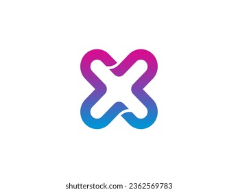 Letter X logo icon design template elements