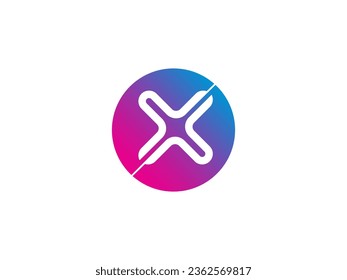 Letter X logo icon design template elements