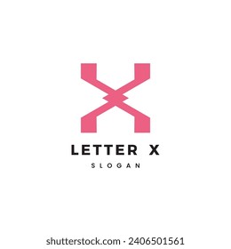 Elementos de la plantilla de diseño de iconos de logotipo de carta X