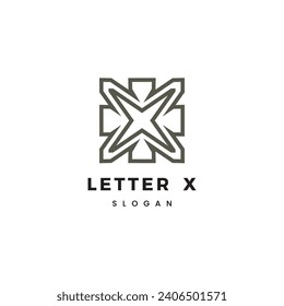 Letter X logo icon design template elements